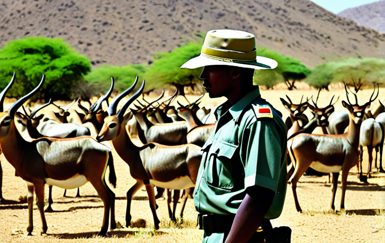 에리트레아 사막 생태계 - Sustainable Agriculture in the Desert**

"A farmer in Eritrea working in a drought-resistant field, ...