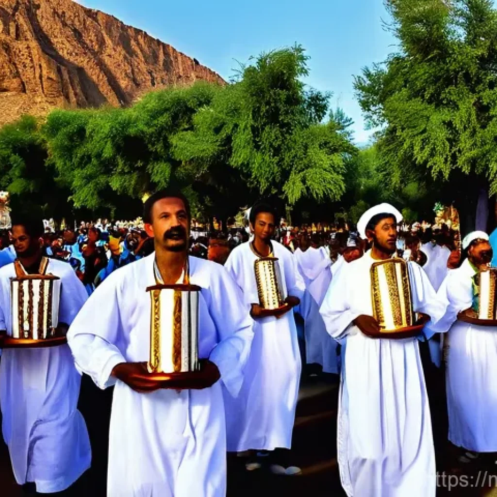 에리트레아의 주요 종교 - **Prompt for Eritrean Orthodox Timkat Celebration:**
    "A vibrant and spiritual scene depicting th...